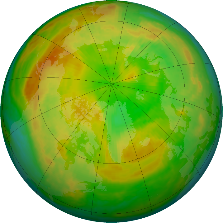 Arctic ozone map for 23 May 2000